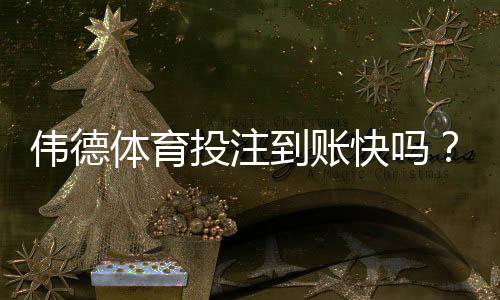 伟德体育投注到账快吗?存提款速度、到账时长与常见问题全面解析