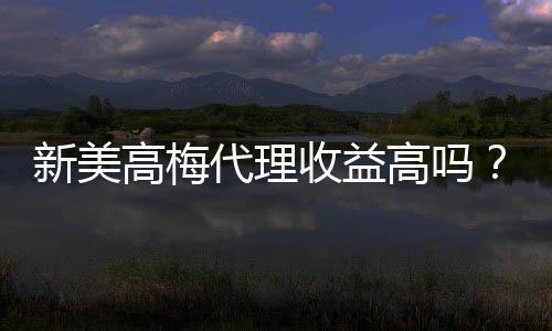 新美高梅代理收益高吗?揭秘高回报背后的真实情况