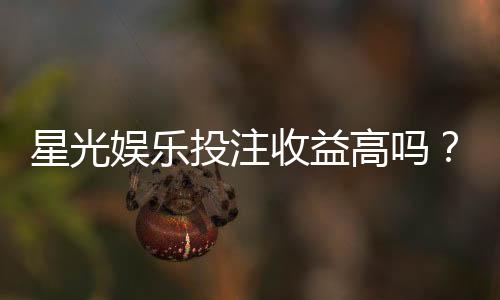 星光娱乐投注收益高吗?资深玩家揭秘真实盈利情况