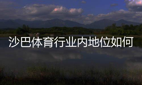 沙巴体育行业内地位如何？市场份额、竞争优势与未来发展全解析