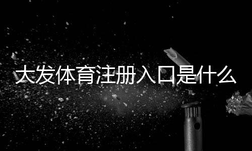 大发体育注册入口是什么?新手注册流程、安全验证与常见问题详解