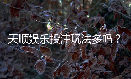 天顺娱乐投注玩法多吗？资深玩家揭秘平台特色与游戏选择