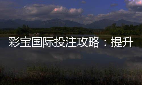 彩宝国际投注攻略：提升胜率的秘诀
