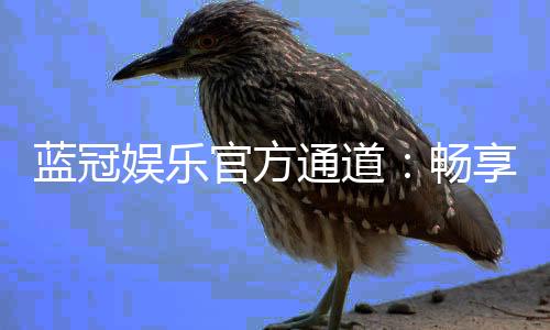 蓝冠娱乐官方通道：畅享顶级电子游艺的尊贵体验