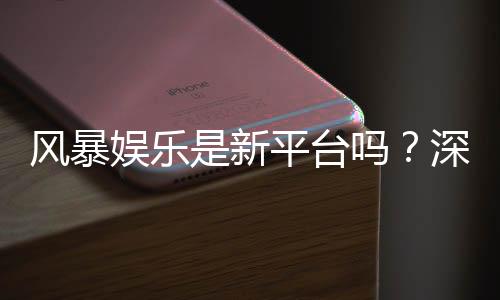 风暴娱乐是新平台吗？深度解析其背景与游戏特色