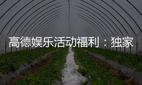 高德娱乐活动福利:独家优惠与惊喜礼包等你来拿