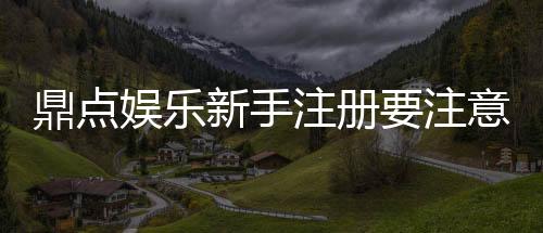 鼎点娱乐新手注册要注意什么？5大关键细节助你顺利开局