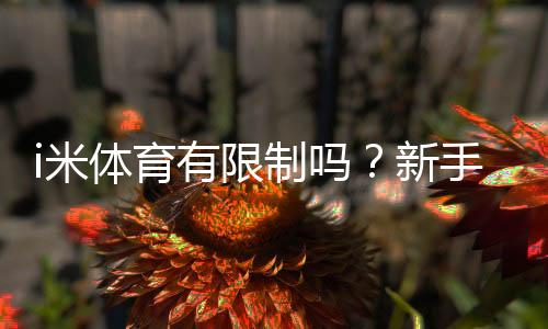 i米体育有限制吗？新手必看平台使用规则与限制详解